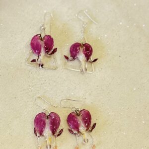 Bleeding heart earrings
