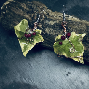 real flower earrings