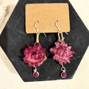 Starflowers and Ruby Earrings