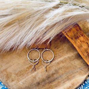 Silver hoops and hearts
