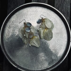 Boho-chic real flower earrings
